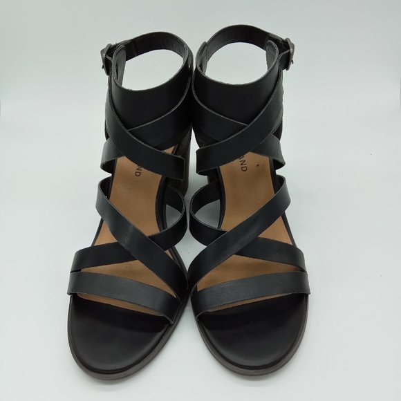 Lucky Brand Black Kailasa Leather Strappy Sandals - Picture 9 of 14